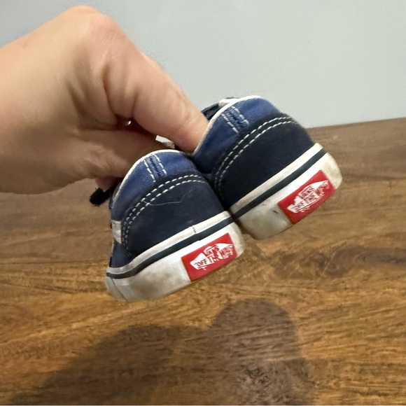 Vans Toddler Kids Navy Blue Sneakers with Velcro Straps - Picture 5 of 7